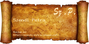 Szendi Petra névjegykártya